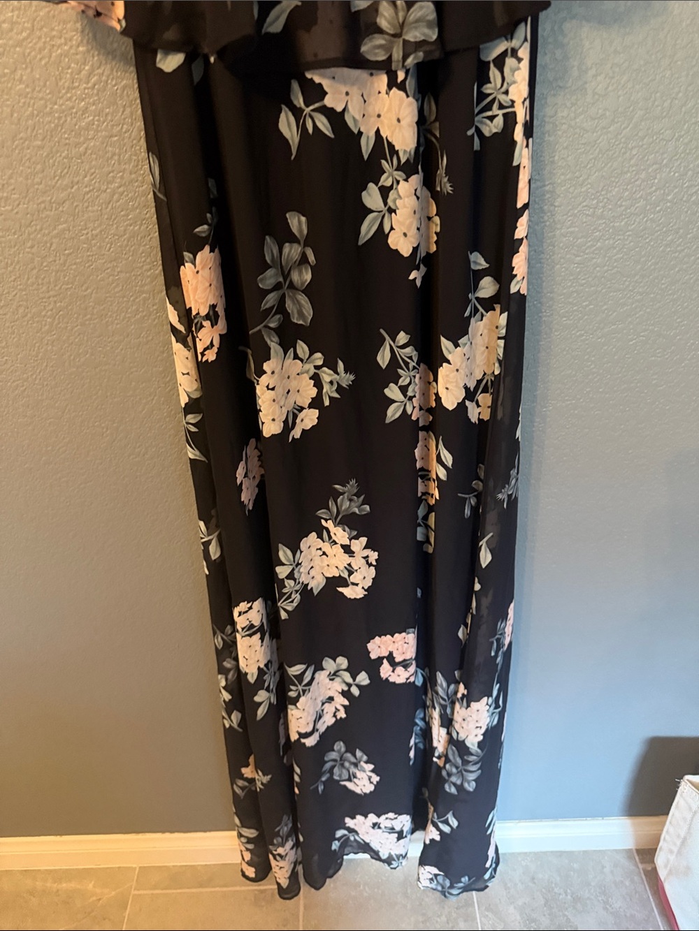 Show Me Your MuMu Black Maxi Dress with Pink Floral Print - Picture 8 of 8